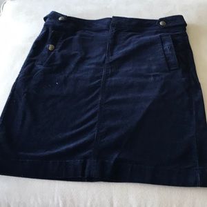 Navy blue corduroy skirt
